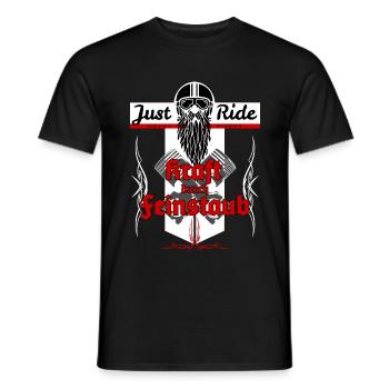 Kraft durch Feinstaub Biker T-Shirt - Männer T-Shirt - Schwarz - Vorne - AI Model Male 178 light (178cm)