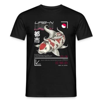 Japanischer Art Style Koi Fisch - Männer T-Shirt - Schwarz - Vorne - AI Model Male 178 light (178cm)