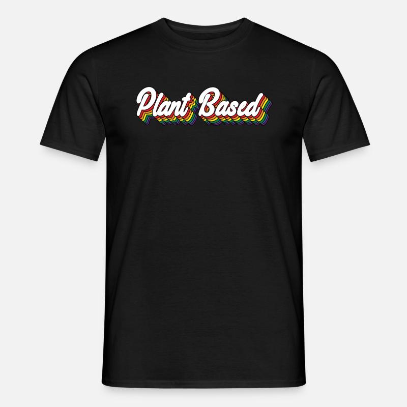 Plant Based Rainbow - Männer T-Shirt - Schwarz