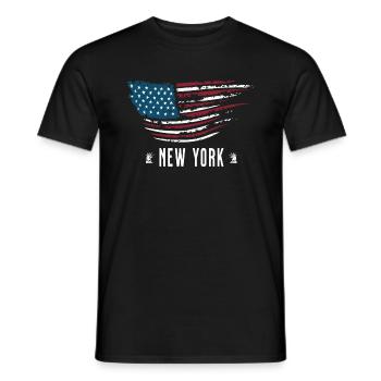 New York - T-shirt homme - noir - Devant - AI Model Male 178 light (178cm)