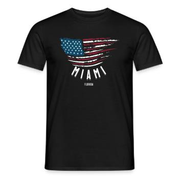 Miami - Men's T-Shirt - black - Front - AI Model Male 178 light (178cm)