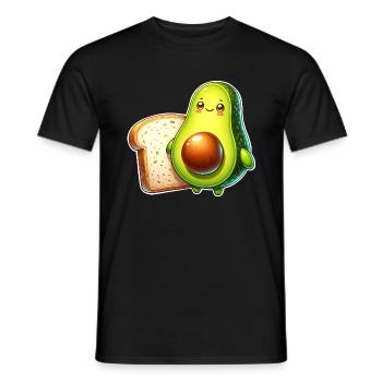 Avocado Toast - Männer T-Shirt - Schwarz - Vorne - AI Model Male 178 light (178cm)