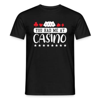 Poker Leidenschaft Du Hattest Mich Am Casino - Männer T-Shirt - Schwarz - Vorne - AI Model Male 178 light (178cm)