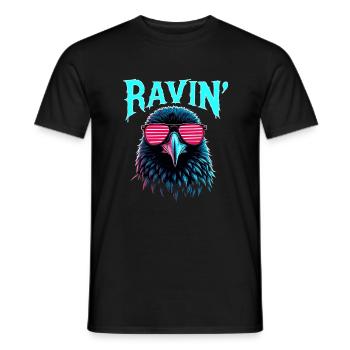 Ravin' Rabe pour les festivals techno - T-shirt homme - noir - Devant - AI Model Male 178 light (178cm)