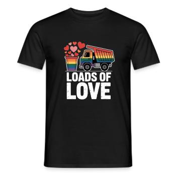 Beaucoup d’amour Saint-Valentin Amour LGBTQ - T-shirt homme - noir - Devant - AI Model Male 178 light (178cm)