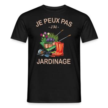 Je Peux Pas J'ai Jardinage - T-shirt homme - noir - Devant - AI Model Male 178 light (178cm)