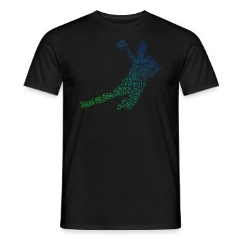 Handball Handball Handball Handball Féminin - T-shirt homme - noir - Devant - AI Model Male 178 light (178cm)