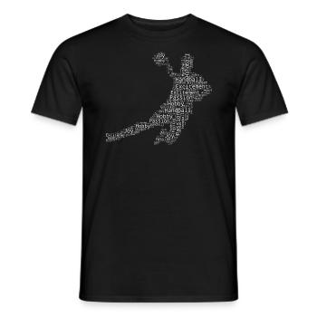Handballspielen Handballspieler Damen Handballer - Männer T-Shirt - Schwarz - Vorne - AI Model Male 178 light (178cm)