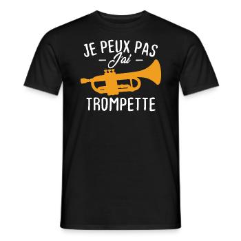 Ich kann nicht trompeten - Männer T-Shirt - Schwarz - Vorne - AI Model Male 178 light (178cm)