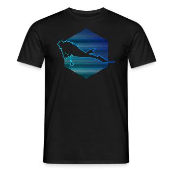 Scuba Diving Diving Diving Men Free Dive - Men's T-Shirt - black - Front - AI Model Male 178 light (178cm)