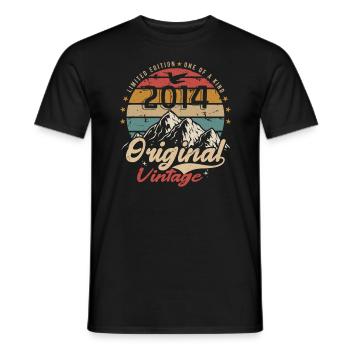 Original Vintage 2014 limited edition 2014 - Men's T-Shirt - black - Front - AI Model Male 178 light (178cm)
