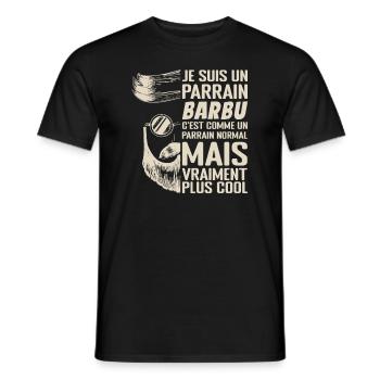 Parrain Barbu Qui Déchire Idée Cadeau Parrain Cool - T-shirt homme - noir - Devant - AI Model Male 178 light (178cm)
