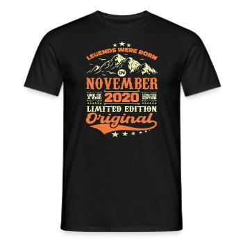 Legendär seit November 2020 - limitierte Auflage - Männer T-Shirt - Schwarz - Vorne - AI Model Male 178 light (178cm)