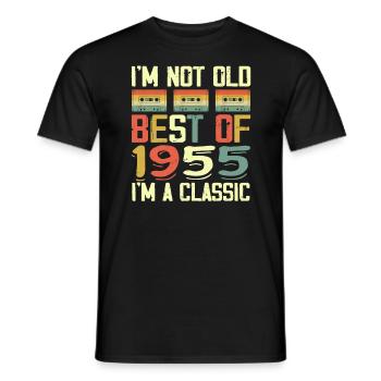 1955 Ich bin nicht alt Ich bin klassisch Jahrgang 1955 Geburtstag - Männer T-Shirt - Schwarz - Vorne - AI Model Male 178 light (178cm)