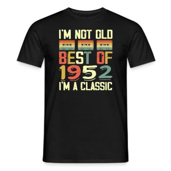 1952 I'm Not Old I'm Classic Vintage 1952 Geburtstag - Männer T-Shirt - Schwarz - Vorne - AI Model Male 178 light (178cm)
