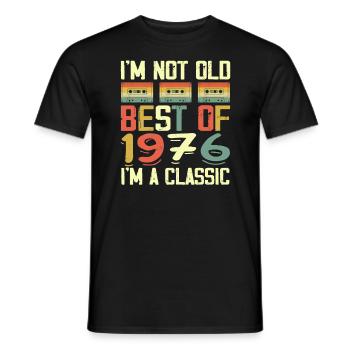 1976 I'm Not Old I'm Classic Vintage 1976 Birthday - Men's T-Shirt - black - Front - AI Model Male 178 light (178cm)