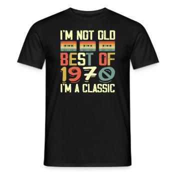 1970 I'm Not Old I'm Classic Vintage 1970 Geburtstag - Männer T-Shirt - Schwarz - Vorne - AI Model Male 178 light (178cm)