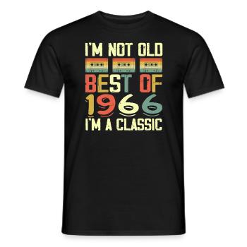 1966 I'm Not Old I'm Classic Vintage 1966 Geburtstag - Männer T-Shirt - Schwarz - Vorne - AI Model Male 178 light (178cm)