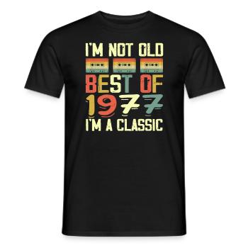 1977 I'm Not Old I'm Classic Vintage 1977 Geburtstag - Männer T-Shirt - Schwarz - Vorne - AI Model Male 178 light (178cm)