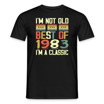 1983 I'm Not Old I'm Classic Vintage 1983 Geburtstag - Männer T-Shirt - Schwarz - Vorne - AI Model Male 178 light (178cm)