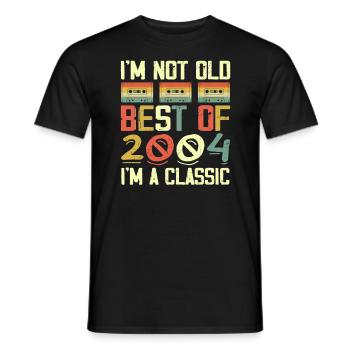 2004 I'm Not Old I'm Classic Vintage 2004 Birthday - T-shirt homme - noir - Devant - AI Model Male 178 light (178cm)