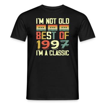 1997 I'm Not Old I'm Classic Vintage 1997 Geburtstag - Männer T-Shirt - Schwarz - Vorne - AI Model Male 178 light (178cm)