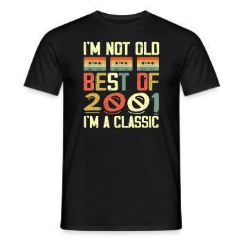 2001 I'm Not Old I'm Classic Vintage 2001 Geburtstag - Männer T-Shirt - Schwarz - Vorne - AI Model Male 178 light (178cm)