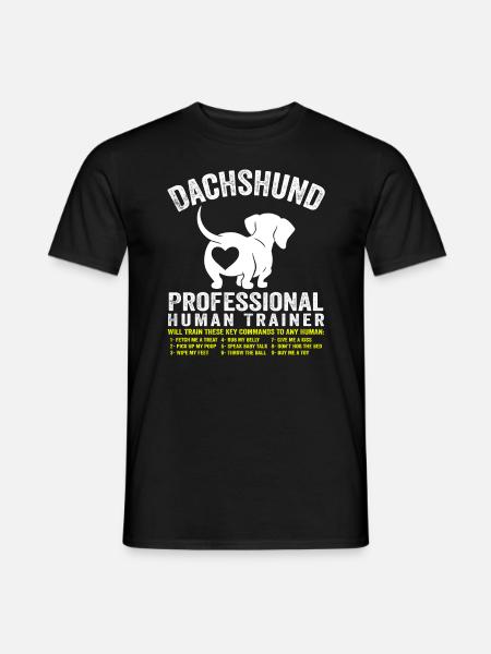 Schöner Dackel Pro Human Trainer Dackel - Männer T-Shirt - Schwarz