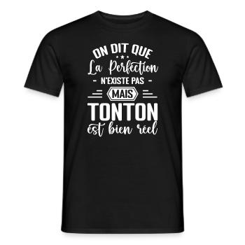 Tonton Parfait Cadeau Humour Tonton - T-shirt homme - noir - Devant - AI Model Male 178 light (178cm)