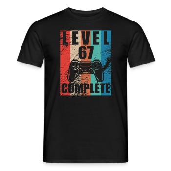 Level 67 complete - Men's T-Shirt - black - Front - AI Model Male 178 light (178cm)