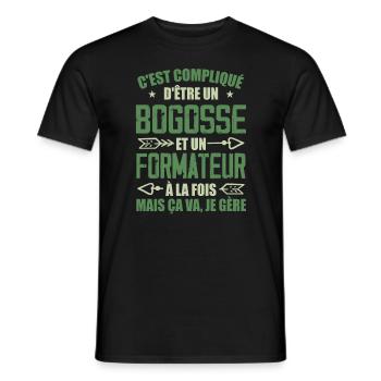 Bogosse Et Formateur Cadeau Meilleur Collègue - T-shirt homme - noir - Devant - AI Model Male 178 light (178cm)