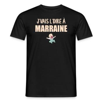 J'vais l'dire - Enfant - Marraine - T-shirt homme - noir - Devant - AI Model Male 178 light (178cm)