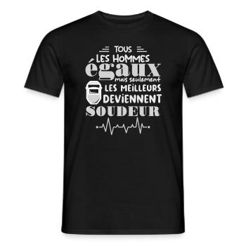 Soudeur Soudure Soudage - T-shirt homme - noir - Devant - AI Model Male 178 light (178cm)