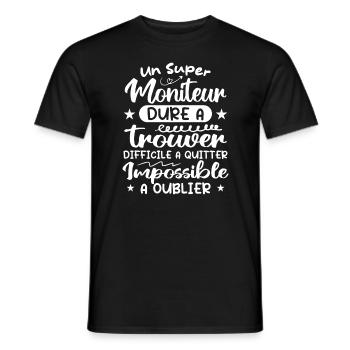 Super Moniteur - Fête des Pères - T-shirt homme - noir - Devant - AI Model Male 178 light (178cm)