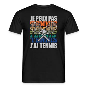 Je Peux Pas J'ai Tennis Idée Cadeau Drôle Homme - T-shirt homme - noir - Devant - AI Model Male 178 light (178cm)