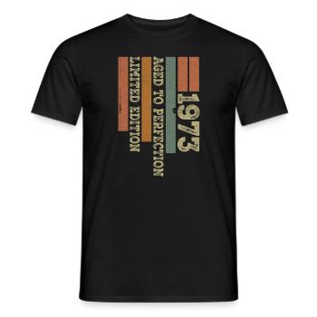 1973 Vintage Retro Geburtstagsgeschenk Geboren 1973 - Männer T-Shirt - Schwarz - Vorne - AI Model Male 178 light (178cm)