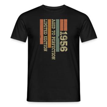 1956 Vintage Retro Birthday Gift Born in 1956 - Men's T-Shirt - black - Front - AI Model Male 178 light (178cm)