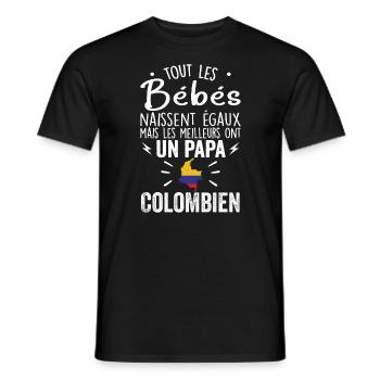 Bébés égaux meilleurs ont un papa Colombien - T-shirt homme - noir - Devant - AI Model Male 178 light (178cm)