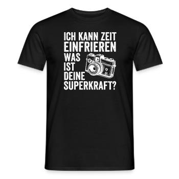 Ich Kann Zeit Einfrieren Was Ist Deine Superkraft? - Männer T-Shirt - Schwarz - Vorne - AI Model Male 178 light (178cm)