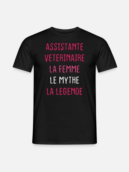 Assistante Veterinaire - T-shirt homme - noir