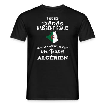 Better Equal Babies Have an Algerian Dad - Men's T-Shirt - black - Front - AI Model Male 178 light (178cm)