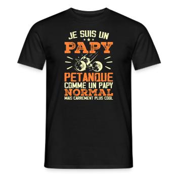 Ich bin ein Pétanque-Opa - Männer T-Shirt - Schwarz - Vorne - AI Model Male 178 light (178cm)