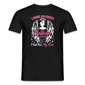 I Miss My Family Memorial Guardian Angel In Heaven - T-shirt homme - noir - Devant - AI Model Male 178 light (178cm)
