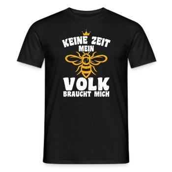 No time, my people need me - Men's T-Shirt - black - Front - AI Model Male 178 light (178cm)