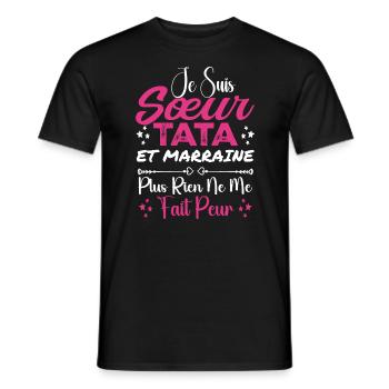 Sister Tata and Godmother - Men's T-Shirt - black - Front - AI Model Male 178 light (178cm)