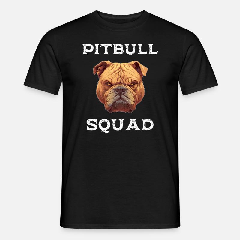 Pitbull Squad - Dog Design - Men's T-Shirt - black