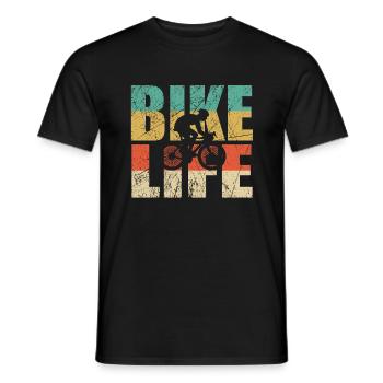 Bicycle life gift - Men's T-Shirt - black - Front - AI Model Male 178 light (178cm)
