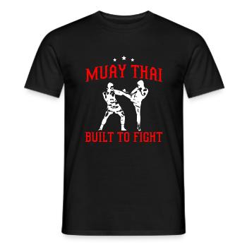 Muay Thai fighter Thai boxing boxer - Men's T-Shirt - black - Front - AI Model Male 178 light (178cm)