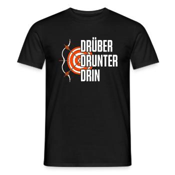 Bogensport Bogenschießen Drüber Drunter Drin - Männer T-Shirt - Schwarz - Vorne - AI Model Male 178 light (178cm)