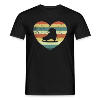 Ice Skating Figure Skating Vintage - Men's T-Shirt - black - Front - AI Model Male 178 light (178cm)